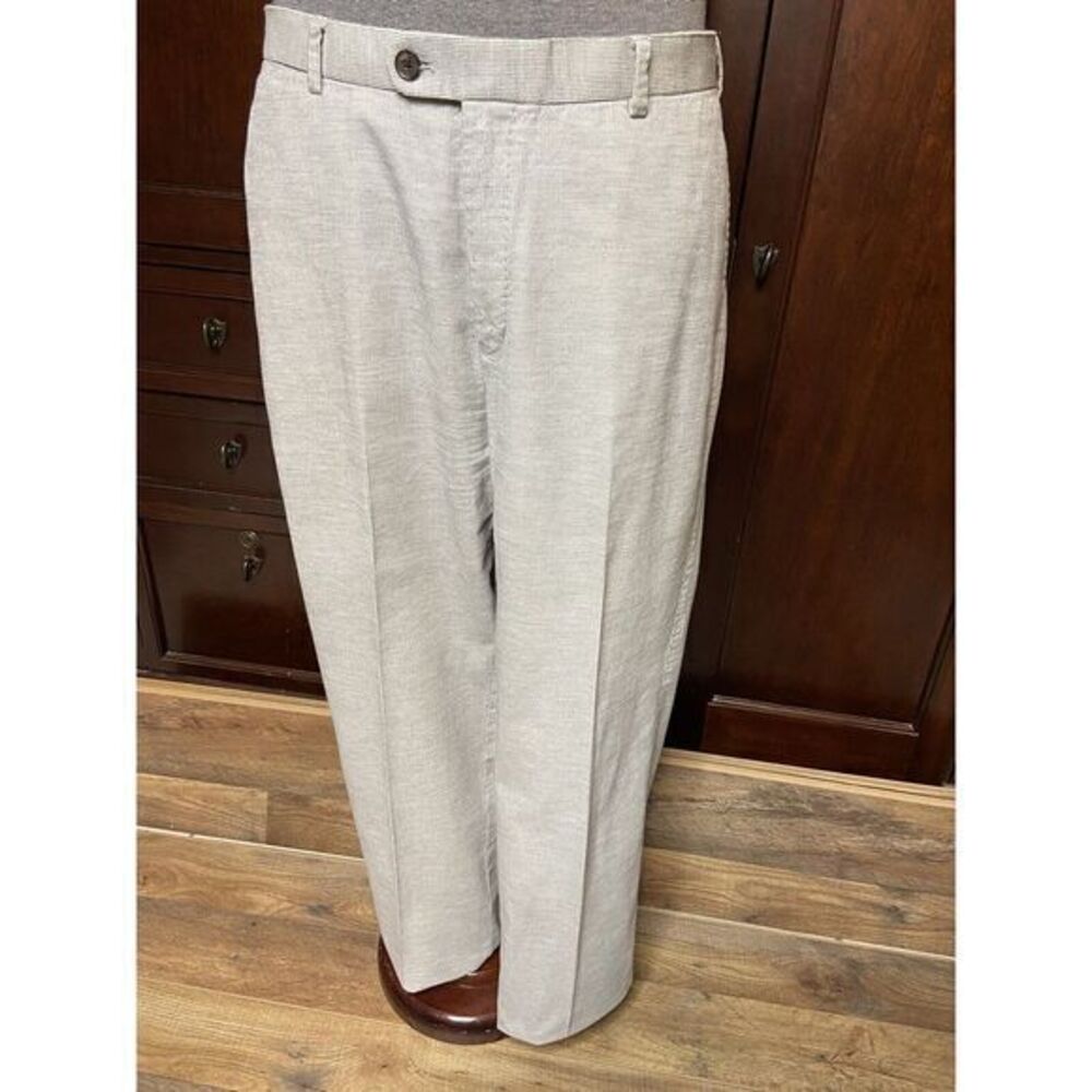 Peter Millar Pants Mens 35x30 Light Gray Corduroy Chino Casual Workwear Straight